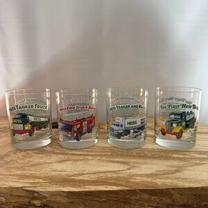 Vintage - Hess Toy Truck - Rocks Glass - Low Ball Tumbler